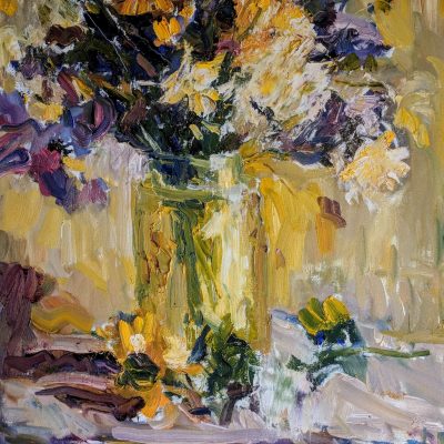 Yellow Flowers; 24" x 18"; Oil