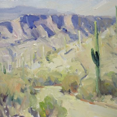 Desert Foothills; 9" x 12"; Oil